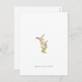 Cute Newborn Baby Hello Little One Rabbit Card. Briefkaart (Voorkant / Achterkant)