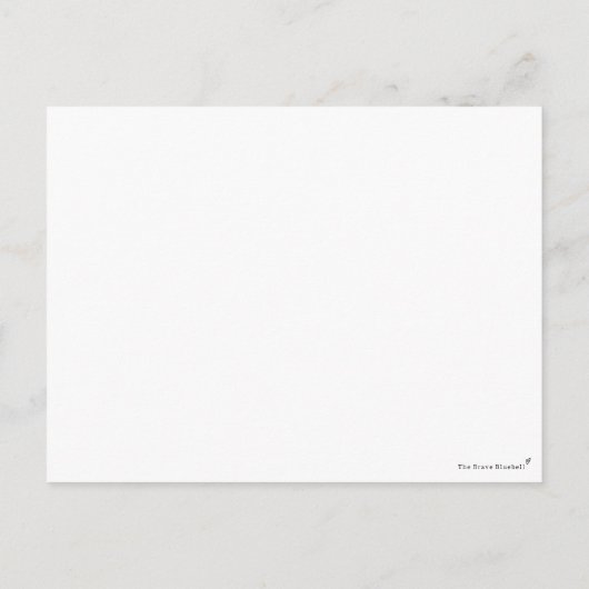 Cute Newborn Baby Hello Little One Rabbit Card. Briefkaart (Achterkant)