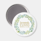 Cute Newborn Birth Stats Magnet (Voorkant / Achterkant)