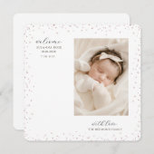 Cute Newborn Sleeping Baby Photo  Aankondiging (Voorkant / Achterkant)