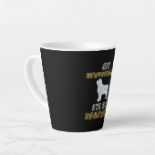Cute Newfie | Mijn Newfoundland Ate My Homework Latte Mok (Linkerhoek)
