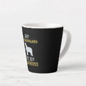 Cute Newfie | Mijn Newfoundland Ate My Homework Latte Mok (Rechterhoek)