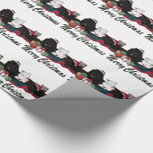 Cute Newfoundland Dogs bij Kerstmis Cadeaupapier (Hoek)