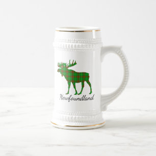 Cute Newfoundland mose tartan beer stein Bierpul