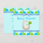 Cute Newly Hatched Baby Dinosaur Baby shower Kaart (Voorkant / Achterkant)