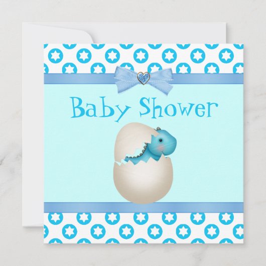 Cute Newly Hatched Baby Dinosaur Baby shower Kaart (Voorkant)