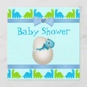 Cute Newly Hatched Baby Dinosaur Baby shower Kaart