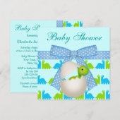 Cute Newly Hatched Baby Dinosaur Baby shower Kaart (Voorkant / Achterkant)