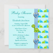 Cute Newly Hatched Baby Dinosaur Baby shower Kaart (Achterkant)