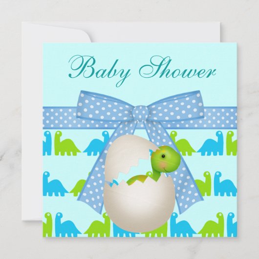 Cute Newly Hatched Baby Dinosaur Baby shower Kaart (Voorkant)