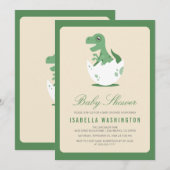 Cute Newly Hatched T.Rex in eig Baby shower Kaart (Voorkant / Achterkant)