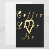 Cute Nice en Lovely Coffee houden van me. Briefpapier (Voorkant / Achterkant)