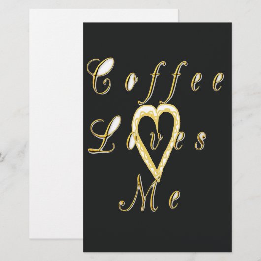 Cute Nice en Lovely Coffee houden van me. Briefpapier (Voorkant / Achterkant)