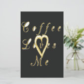 Cute Nice en Lovely Coffee houden van me. Briefpapier (Staand voorkant)
