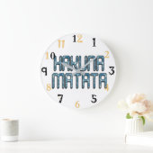 Cute Nice Lovely Hakuna Matata Design Text art Grote Klok (Huis)