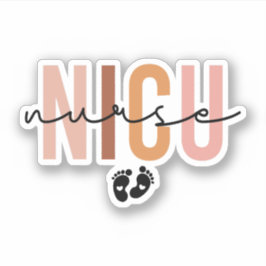 Cute Nicu Nurse Design, Cadeau for NICU Nurse Sticker