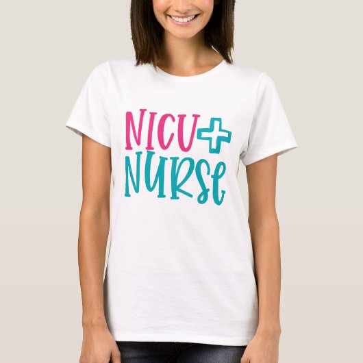 Cute NICU Nurse word art T-shirt (Voorkant)