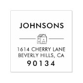 Cute Nieuw Huis Nieuwgetrouwd Retouradres Stempel (Design)