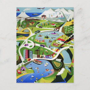 Cute Nieuw-Zeeland Travel Briefkaart