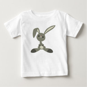 Cute Nieuwsgierige Cartoon Konijn Baby T-Shirt