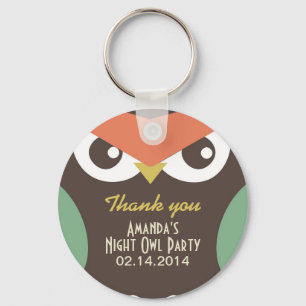 Cute Night Owl Birthday Party Gift Sleutelhanger