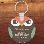 Cute Night Owl Birthday Party Gift Sleutelhanger (Voorkant)