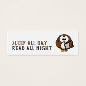 Cute Night Owl Bladwijzer Mini Visitekaartjes (Voorkant)