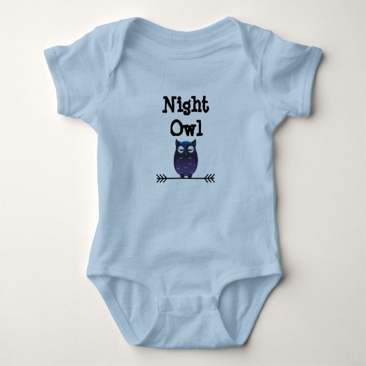 Cute Night Owl Bodysuit voor baby's (Voorkant)