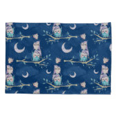 Cute Night Ownership Glitter Moon Pink Blue Starli Kussensloop (Achterkant)