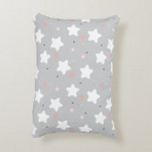 Cute Night Sky met aangepaste monogram en naam Accent Kussen (Achterkant (Verticaal))