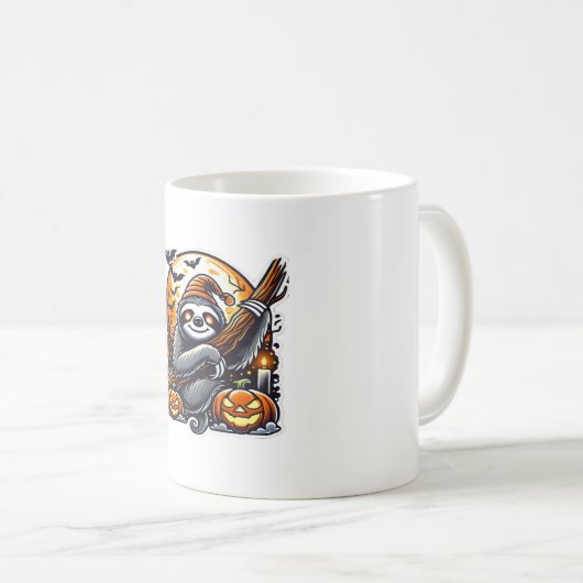 Cute Night Sloth Halloween Classic T-Shirt Koffiemok (Voorkant rechts)