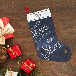 Cute Night Stars Monogram Love in Stars Grote Kerstsok