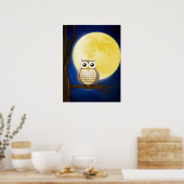 Cute Night Wise Owl | POSTER (Keuken)
