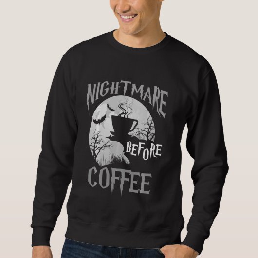 Cute Nightmare voor Coffee Halloween Funny Mug Trui (Voorkant)