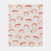 Cute Nigiri Sushi Seamless Pattern Fleece Deken (Voorkant)