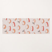 Cute Nigiri Sushi Seamless Pattern Yogamat (Voorkant (horizontaal))