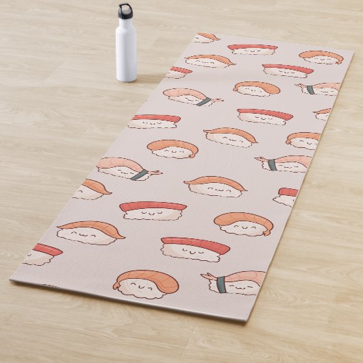 Cute Nigiri Sushi Seamless Pattern Yogamat (In situ)