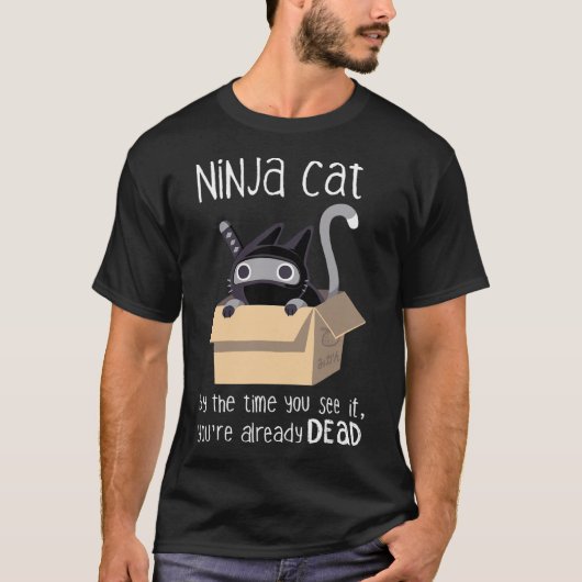 Cute Ninja Cat T-shirt (Voorkant)