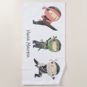 Cute Ninja - Genderneutraal Kinder ontwerp van Wat Strandlaken (Voorkant)