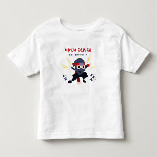 Cute Ninja Karate Verjaardag Kinderen Peuter T-Shi Kinder Shirts
