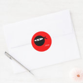 Cute Ninja Ronde Sticker (Envelop)