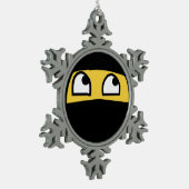 Cute Ninja Warrior emoji Tin Sneeuwvlok Ornament (Links)