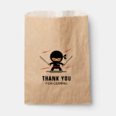 Cute Ninja Warrior Kids Birthday Party Bedankzakje (Voorkant)