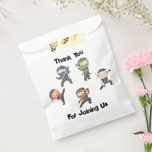 Cute Ninja Warrior Kids Birthday Party Favor Bedankzakje (Gezegeld)