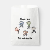 Cute Ninja Warrior Kids Birthday Party Favor Bedankzakje (Voorkant)