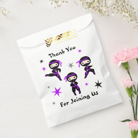 Cute Ninja Warrior Kids Birthday Party Favor Bedankzakje (Gezegeld)