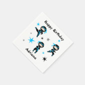 Cute Ninja Warrior Kids Birthday Party Favor Servet (Hoek)