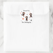 Cute Ninja Warrior Kids Birthday Party Favor Vierkante Sticker (Tas)