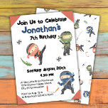 Cute Ninja Warrior Kids Birthday Party Kaart<br><div class="desc">Creëer een gedenkwaardige en leuke verjaardagsviering voor het leuke ninja kind in je leven. Deze gemakkelijk klantgerichte uitnodiging van de verjaardagspartij maakt deel uit van een passende reeks accessoires van de verjaardagspartij. Je kunt het beste ninja-feest organiseren voor je liefhebber van de vechtkunst. Voeg enkel uw eigen details toe om...</div>