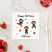 Cute Ninja Warrior Kids Birthday Party Servet (Insitu)